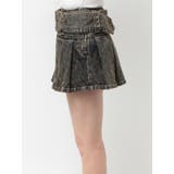 ハイウエストWIDE BELTプリーツデニムスカートライクショートパンツ | GYDA | 詳細画像25 