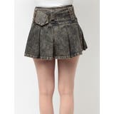 ハイウエストWIDE BELTプリーツデニムスカートライクショートパンツ | GYDA | 詳細画像26 