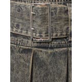 ハイウエストWIDE BELTプリーツデニムスカートライクショートパンツ | GYDA | 詳細画像33 