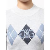 Symmetry GYDA ARGYLEニットトップス | GYDA | 詳細画像5 
