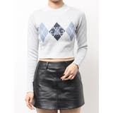グレー | Symmetry GYDA ARGYLEニットトップス | GYDA