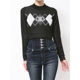 ブラック | Symmetry GYDA ARGYLEニットトップス | GYDA