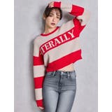 LITERALLYボーダーショートニットトップス | GYDA | 詳細画像10 