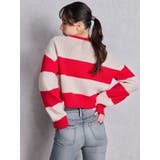 LITERALLYボーダーショートニットトップス | GYDA | 詳細画像11 