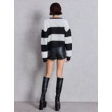 LITERALLYボーダーショートニットトップス | GYDA | 詳細画像5 