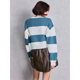 LITERALLYボーダーショートニットトップス | GYDA | 詳細画像7 