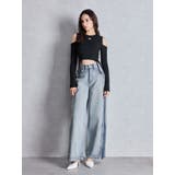 Symmetry GYDAフロントレースアップニットトップス | GYDA | 詳細画像8 