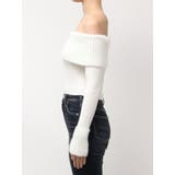 mix materialオフショルニットトップス | GYDA | 詳細画像16 