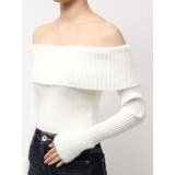 mix materialオフショルニットトップス | GYDA | 詳細画像19 