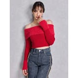 mix materialオフショルニットトップス | GYDA | 詳細画像7 