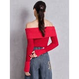 mix materialオフショルニットトップス | GYDA | 詳細画像8 