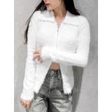 オフホワイト | 【TINY】W ZIPシャギーニットtunicトップス | GYDA