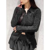 ブラック | 【TINY】W ZIPシャギーニットtunicトップス | GYDA