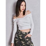 カシュクールデザインオフショルトップス | GYDA | 詳細画像3