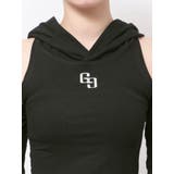 GGフードショルダーオープンデザインショートトップス | GYDA | 詳細画像23 