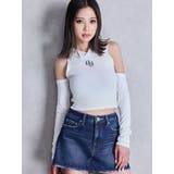 GGフードショルダーオープンデザインショートトップス | GYDA | 詳細画像6 