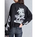 ブラック | palm tree Gydies Lovingサガラスウェットトップス | GYDA