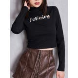 ブラック | Felicity MIX material patchトップス | GYDA