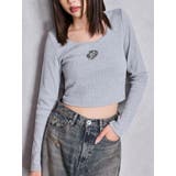 グレー | GDロゴラインストーンテレコトップス | GYDA