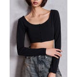 ブラック | シアーショートトップス | GYDA