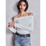 ドットパターンオフショルトップス | GYDA | 詳細画像2 