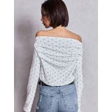 ドットパターンオフショルトップス | GYDA | 詳細画像3 