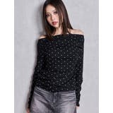 ドットパターンオフショルトップス | GYDA | 詳細画像6 