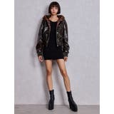 Hoodie Fake Leatherコート | GYDA | 詳細画像13 