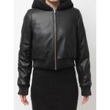Hoodie Fake Leatherコート | GYDA | 詳細画像15 