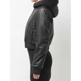 Hoodie Fake Leatherコート | GYDA | 詳細画像16 