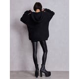 ランダムリブGG HOODIEニットチュニック | GYDA | 詳細画像13