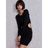 LONG SLEEVE SIDE OPEN ニットミニワンピース | GYDA | 詳細画像2 