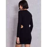 LONG SLEEVE SIDE OPEN ニットミニワンピース | GYDA | 詳細画像4 