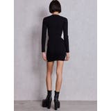 LONG SLEEVE SIDE OPEN ニットミニワンピース | GYDA | 詳細画像6 