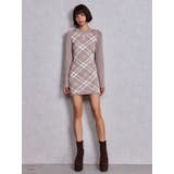 GG embroideryラメCHECKニットワンピース | GYDA | 詳細画像15 