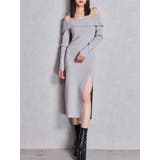 グレー | オフショルニットLONGワンピース | GYDA