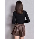 フェイクレザーレイヤーショートパンツ | GYDA | 詳細画像9 