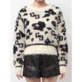 GG Leopardシャギーショートニットトップス | GYDA | 詳細画像19
