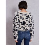 GG Leopardシャギーショートニットトップス | GYDA | 詳細画像3