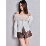 エコファーオフショルチェーンbijouニットトップス | GYDA | 詳細画像7 