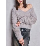 グレー | シャギーショートLOOSEニットトップス | GYDA