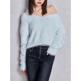 スカイブルー | シャギーショートLOOSEニットトップス | GYDA