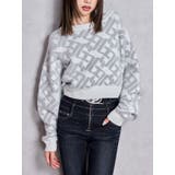 GGチェーンロゴラメニットトップス | GYDA | 詳細画像1 