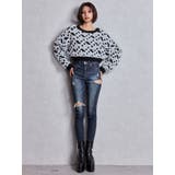 GGチェーンロゴラメニットトップス | GYDA | 詳細画像5 