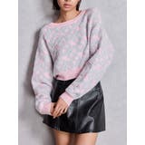 ピンク | GGチェーンロゴラメニットトップス | GYDA