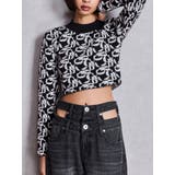 ブラック | GYDA pattern プチハイニットトップス | GYDA