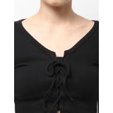 フロントレースアップショートトップス | GYDA | 詳細画像22 