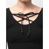 2WAYレースアップラメテレコトップス | GYDA | 詳細画像17