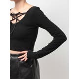 2WAYレースアップラメテレコトップス | GYDA | 詳細画像18