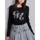 ブラック | GY bijou long sleeve トップス | GYDA